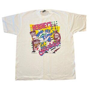 Vintage Hersheys Chocolate Graphic T-Shirt  Fruit Of The Loom‎ USA Single Stitch